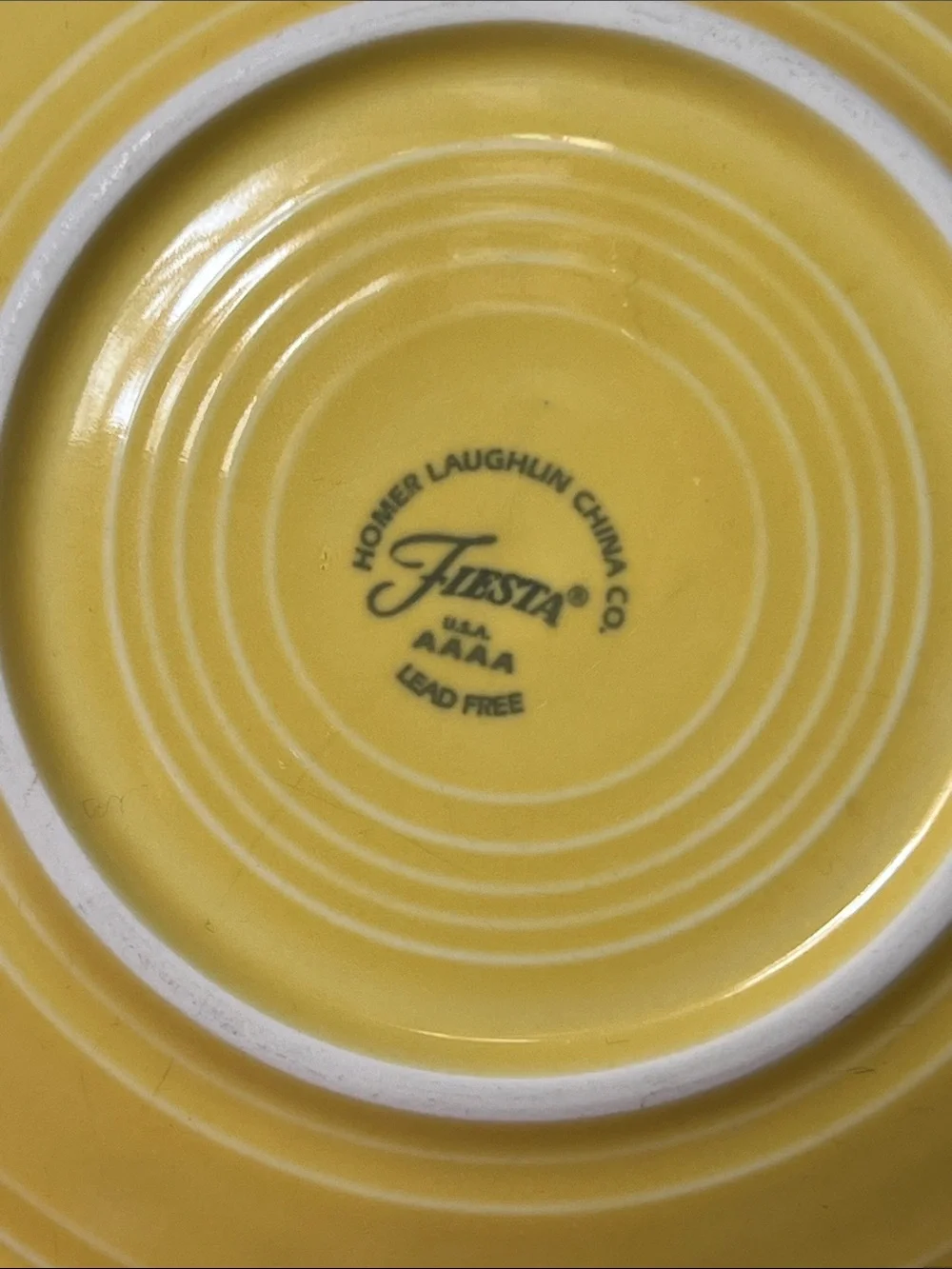 Fiestaware Canary Yellow Glazed 7” Salad Plate